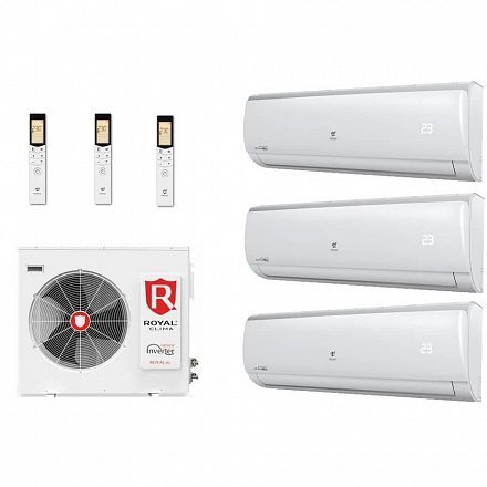 Мульти сплит система Royal Clima 3xRCI-TMN12HN / 4RMX-36HN 3.80 кВт 105 м2 (комнаты 35 + 35 + 35)