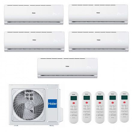 Мульти сплит система Haier 5xAS07TS6HRA-M/5U90S2SS5FA 2.79 кВт 100 м² (20 + 20 + 20 + 20 + 20)