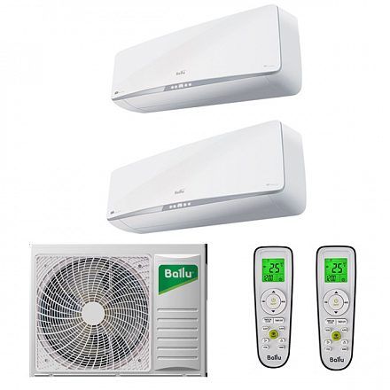 Мульти сплит система Ballu BA2OI-FM/out-14HN8/EU_LP / BSEI-FM/in-07HN8/LP_EU 2.3 кВт 40 м² (комнаты 20 + 20)