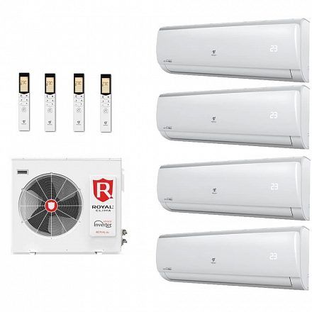 Мульти сплит система Royal Clima 4xRCI-TMN09HN / 4RMX-36HN 3.80 кВт 100 м2 (комнаты 25 + 25 + 25 + 25)